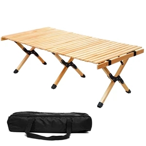 Folding Wooden Travel Camping Table