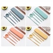 4-Piece Stainless Steel Flatware Set | https://www.bestnamebadges.com
