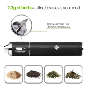 Rechargeable Electric Herb Grinder With Dispenser Window