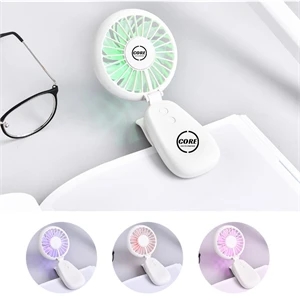 Portable Clip On Rechargeable Fan With Led Light