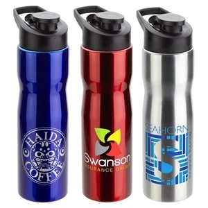 Crescent 25 oz Stainless Steel Bottle | https://www.bestnamebadges.com