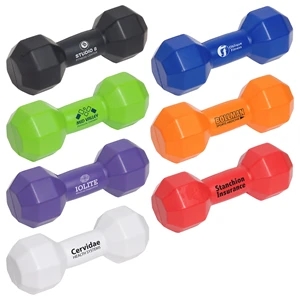 Dumbbell Stress Reliever | https://www.bestnamebadges.com