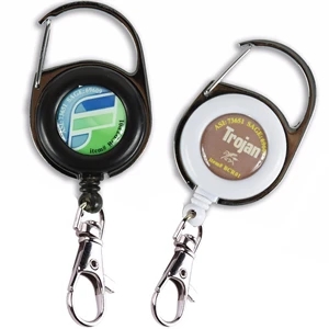 Retractable Carabiner Badge Reel w/ Lobster Claw | https://www.bestnamebadges.com