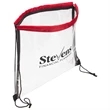 Clear Vinyl Bag with Drawstring | https://www.bestnamebadges.com