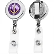 Chrome Plastic Retractable Badge Reel w/ Belt Clip backing | https://www.bestnamebadges.com