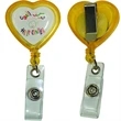 Heart Shaped Retractable Badge Reel w/ Belt Clip backing | https://www.bestnamebadges.com