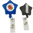 Star Shaped Retractable Badge Reel w/ Belt Clip backing | https://www.bestnamebadges.com