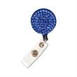 Bling Rhinestone Round Badge Reels w/ Bulldog Clip backing | https://www.bestnamebadges.com