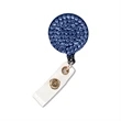 Bling Rhinestone Round Badge Reels w/ Bulldog Clip backing | https://www.bestnamebadges.com