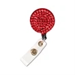 Bling Rhinestone Round Badge Reels w/ Bulldog Clip backing | https://www.bestnamebadges.com