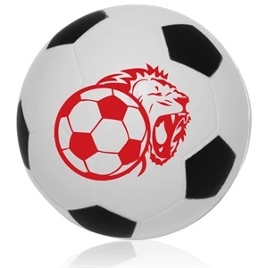 Soccer Ball shaped Stress Reliever w/ Custom Logo | https://www.bestnamebadges.com