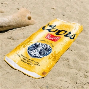 Can shape beach towel