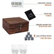 Whisky Stones Glass Gift Set | https://www.bestnamebadges.com