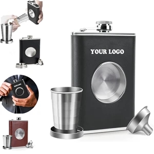 Whiskey Hip Flask With Collapsible Shot Glass & Funnel