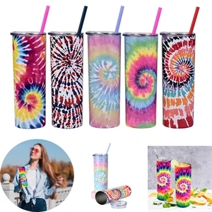 20 Oz Tie Dye Stainless Steel Skinny Tumbler