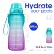 64Oz Water Bottle With Time Marker | https://www.bestnamebadges.com