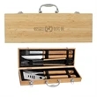 Cleveland 5-Piece Bamboo BBQ Set | https://www.bestnamebadges.com