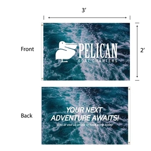 DisplaySplash 2'x3' Flag - Double Sided | https://www.bestnamebadges.com