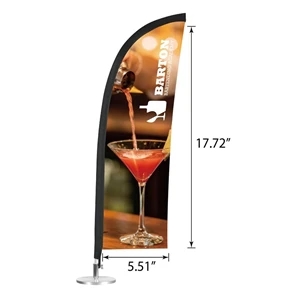 DisplaySplash Tabletop Feather Flag - Single Sided | https://www.bestnamebadges.com