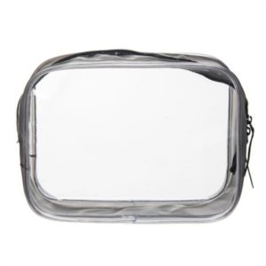Clear PVC Zippered Toiletry Carry Pouch