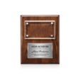 Gossamer Plaque - Walnut/Silver | https://www.bestnamebadges.com