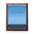 Caledon VividPrint™ Plaque - Walnut/Silver | https://www.bestnamebadges.com