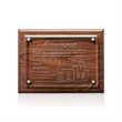 Caledon Plaque - Walnut/Silver | https://www.bestnamebadges.com