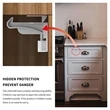 Upgraded Invisible Baby Proofing Cabinet Latch Locks | https://www.bestnamebadges.com