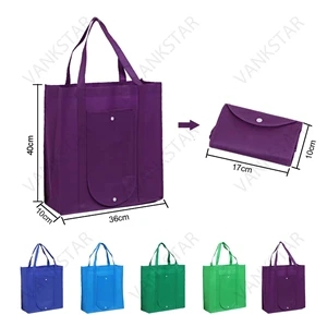 Non-Woven Foldable Shopping Tote Bag | https://www.bestnamebadges.com
