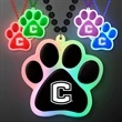 Light Up Paw Print Necklace | https://www.bestnamebadges.com