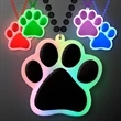 Light Up Paw Print Necklace | https://www.bestnamebadges.com