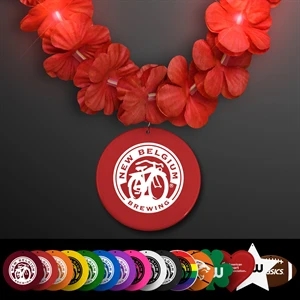 Light Up Red Lei with Medallion