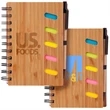 4.75" x 6" Bamboo Notebook with Pen & Sticky Notes | https://www.bestnamebadges.com