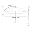 21'' & 8K Frosted Colorful Umbrella | https://www.bestnamebadges.com