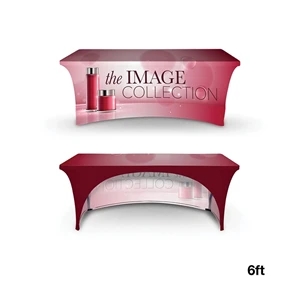 DisplaySplash 6' Stretch, Open Back Table Cover | https://www.bestnamebadges.com