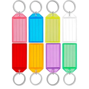 Plastic Key Tags With Split Ring Label Window