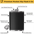 8 Oz Pocket Hip Flask With Funnel | https://www.bestnamebadges.com