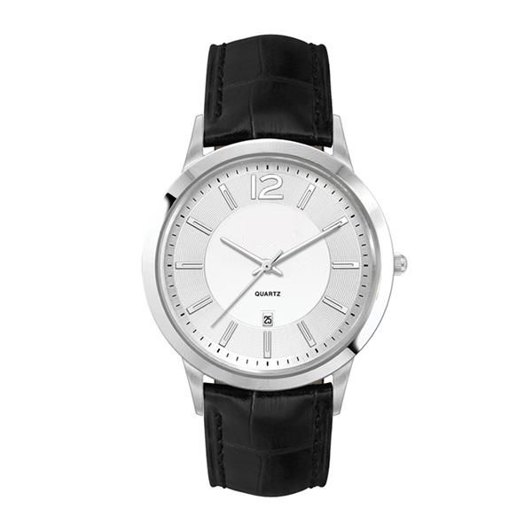 43MM STEEL SILVER CASE, 3 HAND MVMT, SILVER DIAL, DTE DIS...