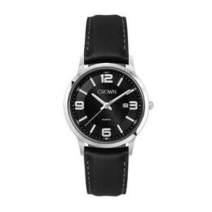 22MM STEEL SILVER CASE, 3 HAND MVMT, BLACK DIAL, DTE DISP...
