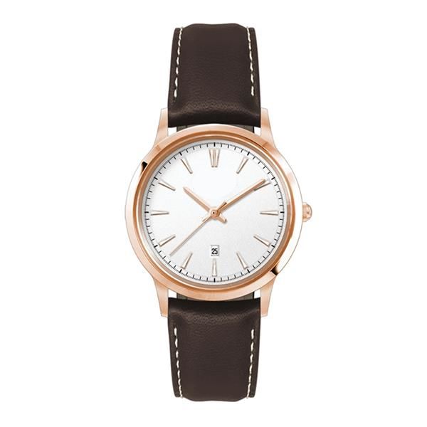 22MM STEEL ROSE GOLD CASE, 3 HAND MVMT, WHITE DIAL, DTE D...