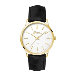 Men's Metal Case 3-Hand movement Men's Gold Plated Metal ...