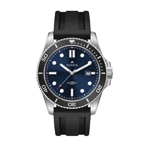42.5MM STEEL SILVER CASE, 3 HAND MVMT, BLUE DIAL, DTE DIS...