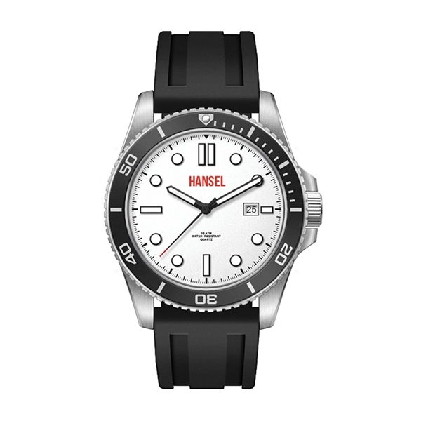 42.5MM STEEL SILVER CASE, 3 HAND MVMT, WHITE DIAL, DTE DI...