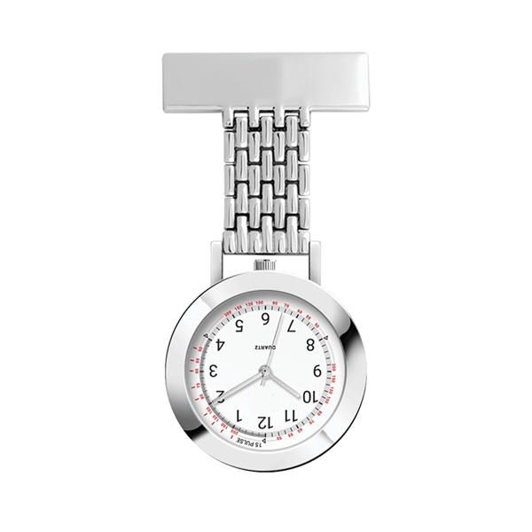33MM METAL SILVER CASE, NURSE WATCH, 3 HAND MVMT, RECTANG...
