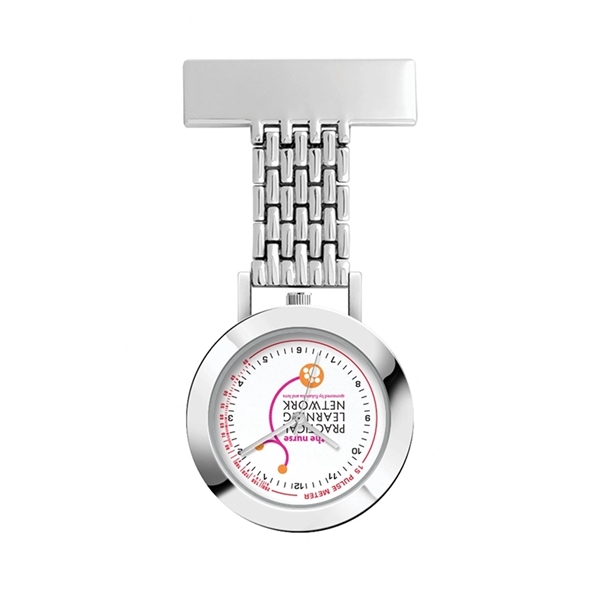 33MM METAL SILVER CASE, NURSE WATCH, 3 HAND MVMT, RECTANG...