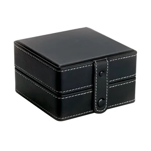 Black Leatherette Gift Box | https://www.bestnamebadges.com