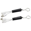 Trey 3-in-1 Light-Up Charging Cable with Keychain | https://www.bestnamebadges.com