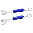 Trey 3-in-1 Light-Up Charging Cable with Keychain | https://www.bestnamebadges.com