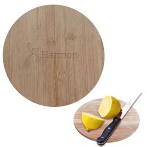 Round Bamboo Cutting Board | https://www.bestnamebadges.com
