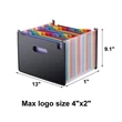 24 Pockets  Expanding File Folder Accordian Filing Box | https://www.bestnamebadges.com